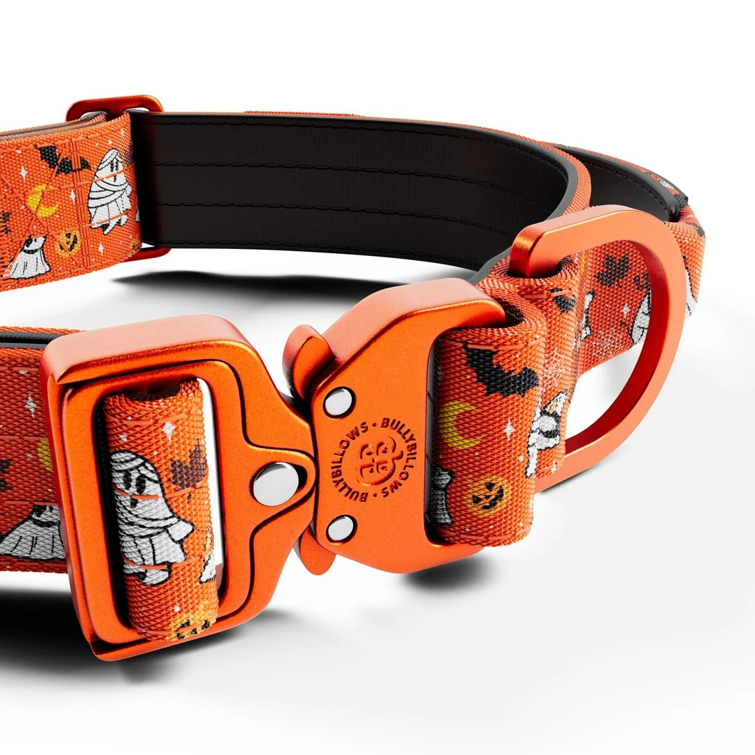 Collier Halloween Orange pour Chien 4 cm Lighter Combat® BooBillows – BullyBillows – Image 2