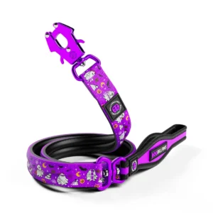 Laisse Halloween Violette pour Chien 1,2 m Lighter Swivel Combat® BooBillows – BullyBillows