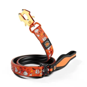 Laisse Halloween Orange pour Chien 1,2 m Lighter Swivel Combat® BooBillows – BullyBillows