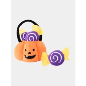 Panier Citrouille Trick or Treat – Jouet de Fouille Halloween pour Chien